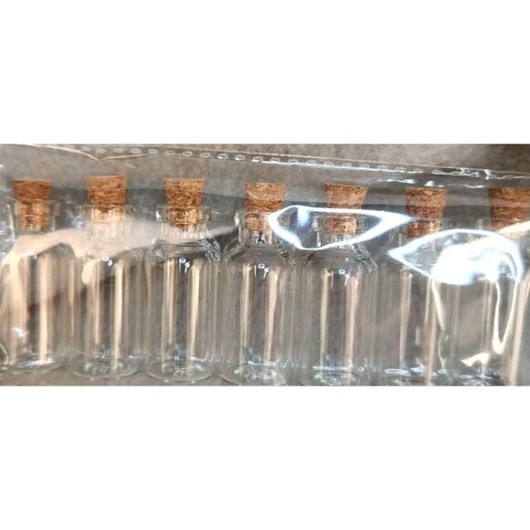 Mini Glass Cork Bottles Set Of 7 For Crafting & Storage 16oz. - Picture 4 of 8